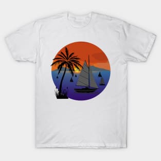 Sailboats and Sunset T-Shirt